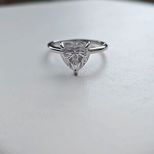 2ct Heart Moissanite Solitaire Ring